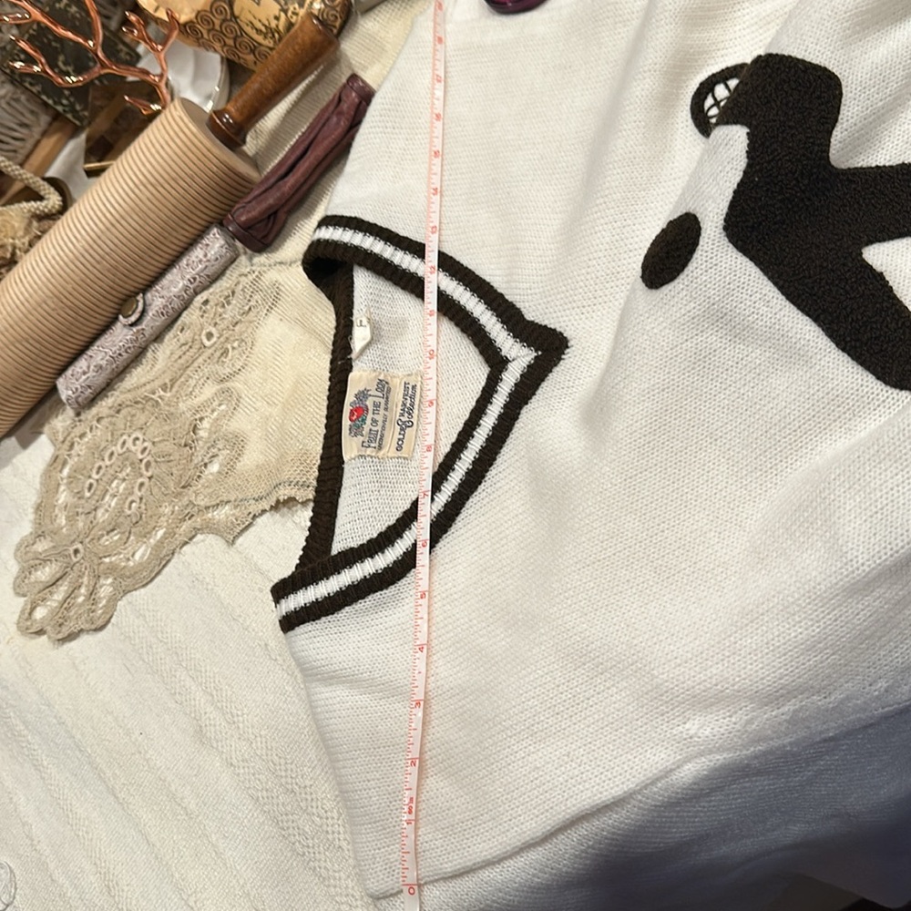 Vintage rare unisex fruit of  loom golden harvest collection sweater tennis puf - Picture 8 of 12